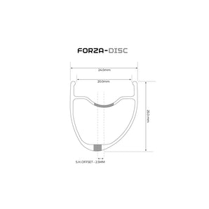Forza Disc Rim - Asymmetrical 700c